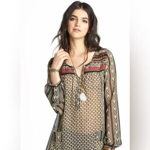 Free People | Feather In the Wind Tunic Blouse | Small